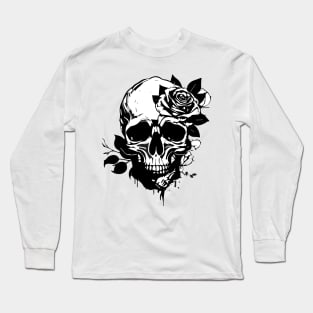 Skull and Rose Long Sleeve T-Shirt